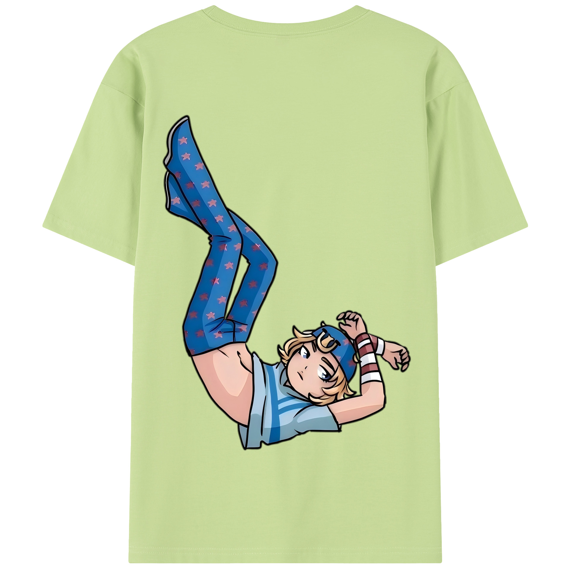（画像用） ジョジョの奇妙な冒険 グイード?ミスタ JoJo's Bizarre Adventure Guido Mista 綿100％半袖Tシャツ（背面プリント）